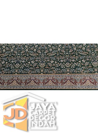 Karpet Sajadah Solomon Hijau  Motif Bunga / Batik 120x600, 120x1200, 120x1800, 120x2400
